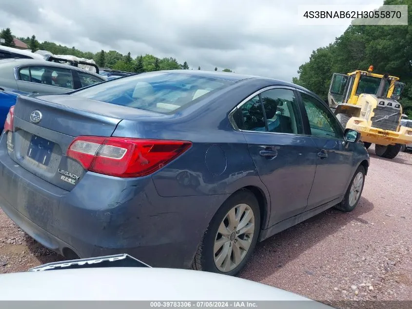 2017 Subaru Legacy 2.5I VIN: 4S3BNAB62H3055870 Lot: 39783306