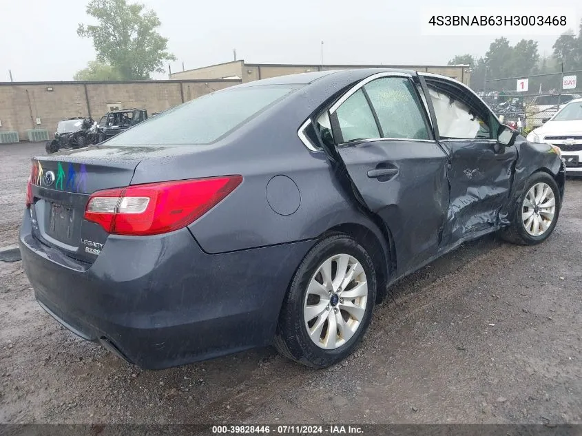 4S3BNAB63H3003468 2017 Subaru Legacy 2.5I