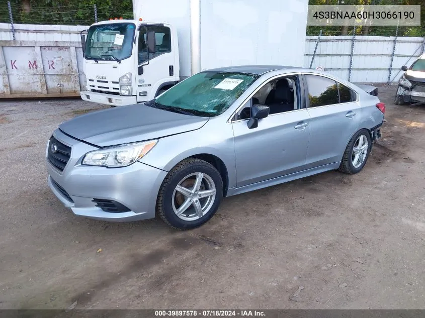 4S3BNAA60H3066190 2017 Subaru Legacy 2.5I