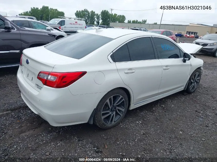 2017 Subaru Legacy 2.5I Sport VIN: 4S3BNAS61H3021046 Lot: 40064324