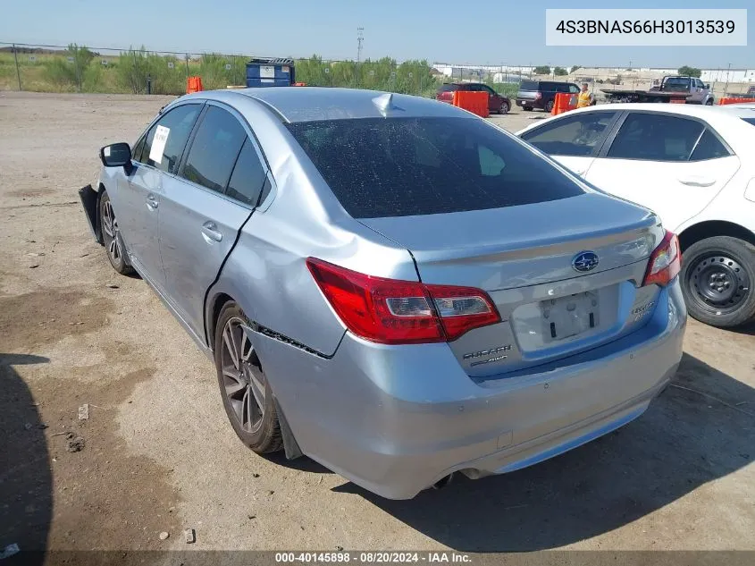 4S3BNAS66H3013539 2017 Subaru Legacy Sport