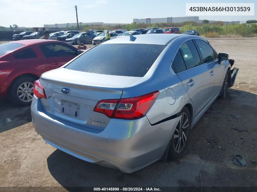 2017 Subaru Legacy Sport VIN: 4S3BNAS66H3013539 Lot: 40145898