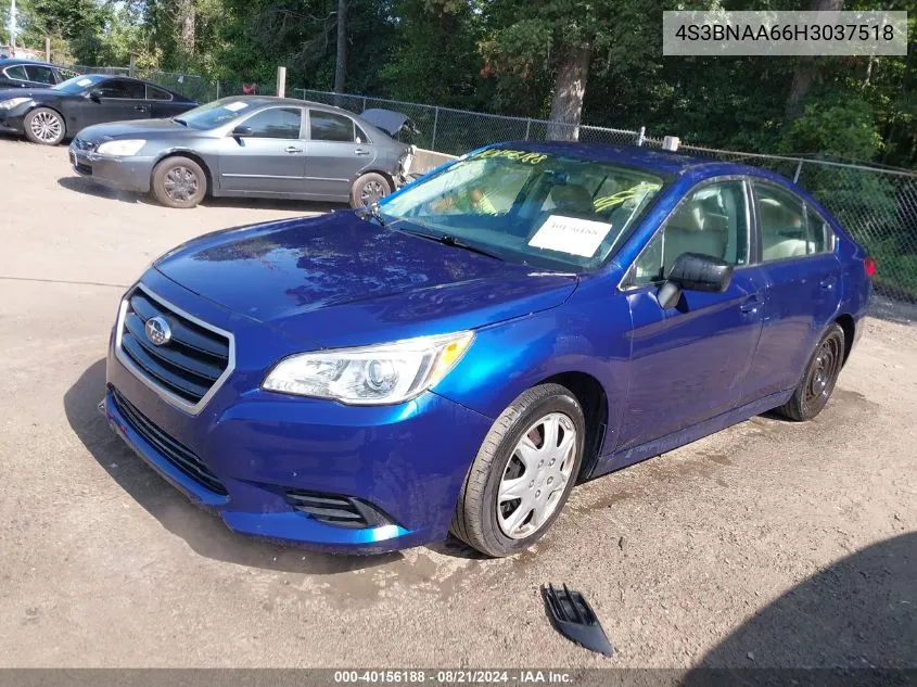 2017 Subaru Legacy 2.5I VIN: 4S3BNAA66H3037518 Lot: 40156188