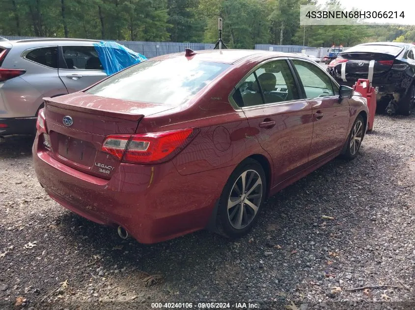 2017 Subaru Legacy 3.6R Limited VIN: 4S3BNEN68H3066214 Lot: 40240106