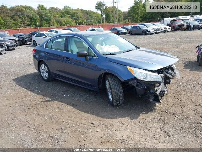 2017 Subaru Legacy 2.5I VIN: 4S3BNAA68H3022213 Lot: 40331700