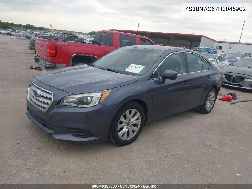 2017 Subaru Legacy 2.5I Premium VIN: 4S3BNAC67H3045902 Lot: 40355830