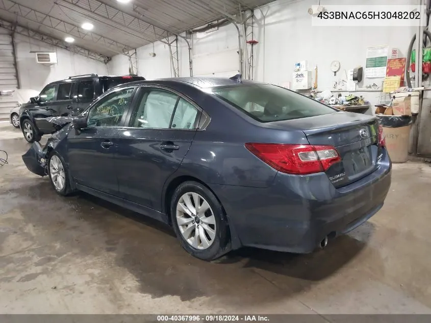 2017 Subaru Legacy 2.5I Premium VIN: 4S3BNAC65H3048202 Lot: 40367996