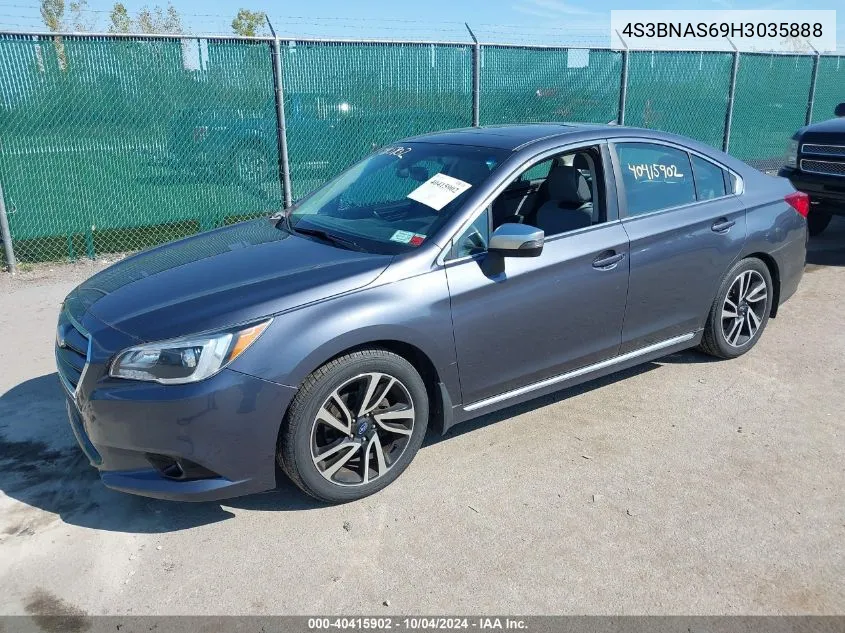 2017 Subaru Legacy 2.5I Sport VIN: 4S3BNAS69H3035888 Lot: 40415902