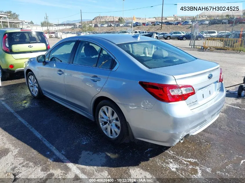 2017 Subaru Legacy 2.5I Premium VIN: 4S3BNAH67H3024525 Lot: 40628400