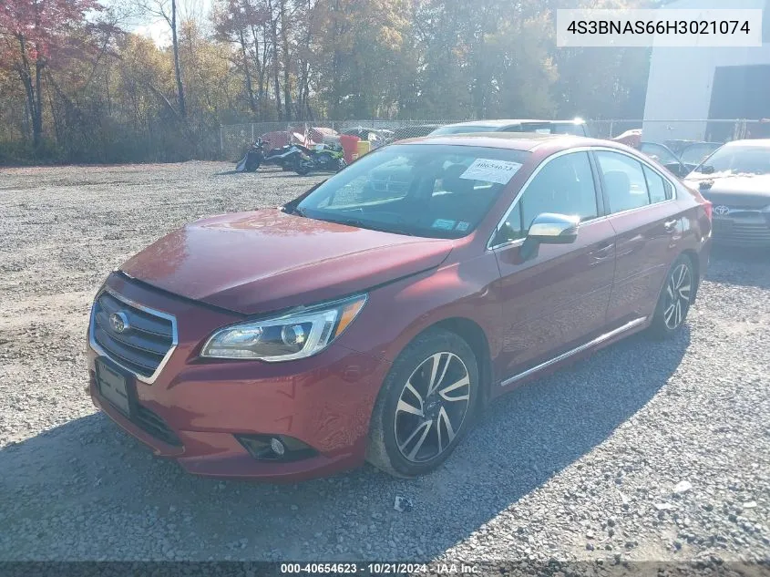 2017 Subaru Legacy 2.5I Sport VIN: 4S3BNAS66H3021074 Lot: 40654623