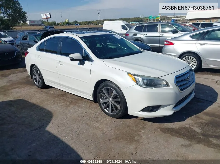 2017 Subaru Legacy 3.6R Limited VIN: 4S3BNEN67H3038761 Lot: 40658248