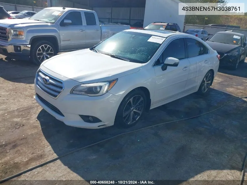 2017 Subaru Legacy 3.6R Limited VIN: 4S3BNEN67H3038761 Lot: 40658248