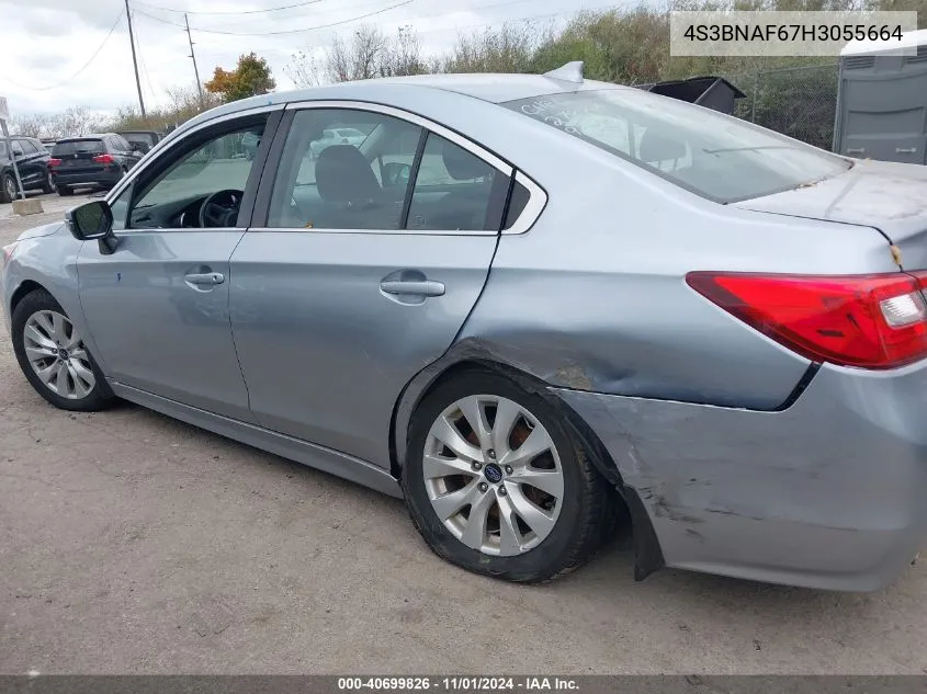 2017 Subaru Legacy 2.5I Premium VIN: 4S3BNAF67H3055664 Lot: 40699826