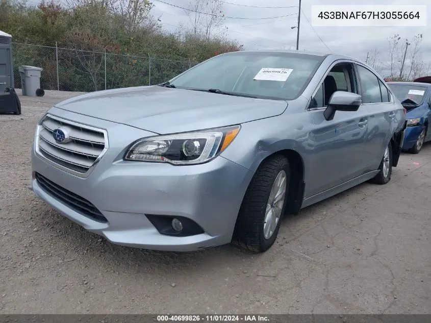 2017 Subaru Legacy 2.5I Premium VIN: 4S3BNAF67H3055664 Lot: 40699826