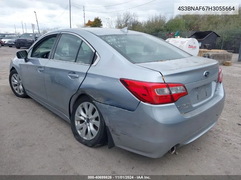 2017 Subaru Legacy 2.5I Premium VIN: 4S3BNAF67H3055664 Lot: 40699826