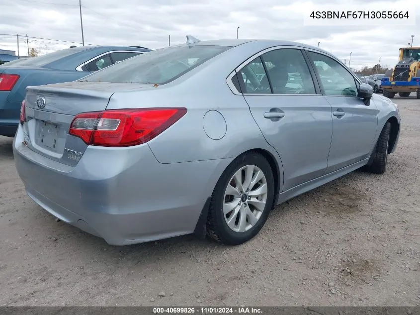 2017 Subaru Legacy 2.5I Premium VIN: 4S3BNAF67H3055664 Lot: 40699826