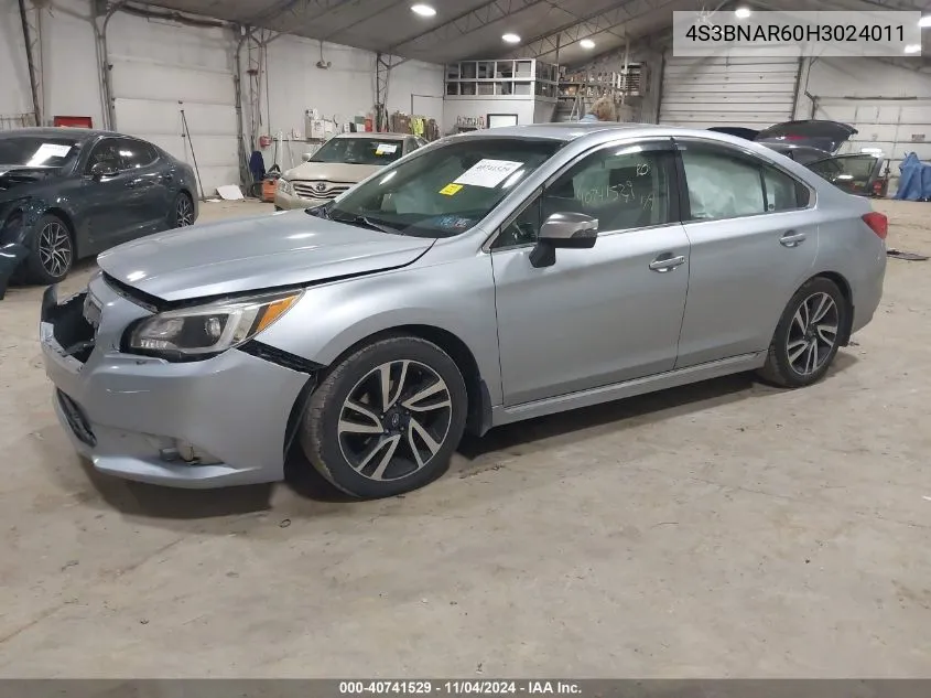 2017 Subaru Legacy 2.5I Sport VIN: 4S3BNAR60H3024011 Lot: 40741529