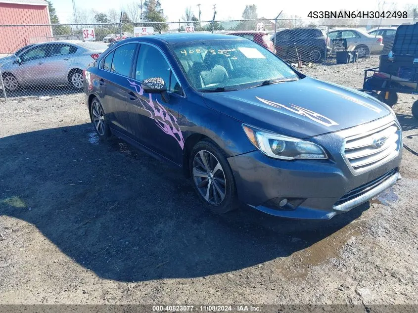 2017 Subaru Legacy 2.5I Limited VIN: 4S3BNAN64H3042498 Lot: 40823077