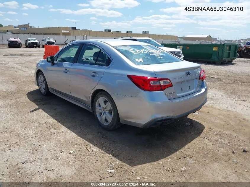 4S3BNAA68J3046310 2018 Subaru Legacy 2.5I