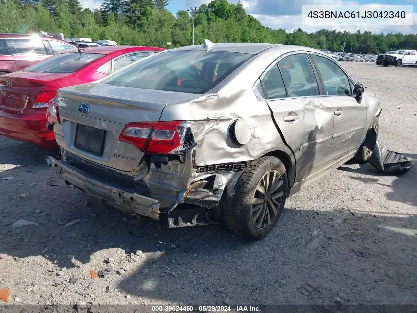 4S3BNAC61J3042340 2018 Subaru Legacy 2.5I Premium