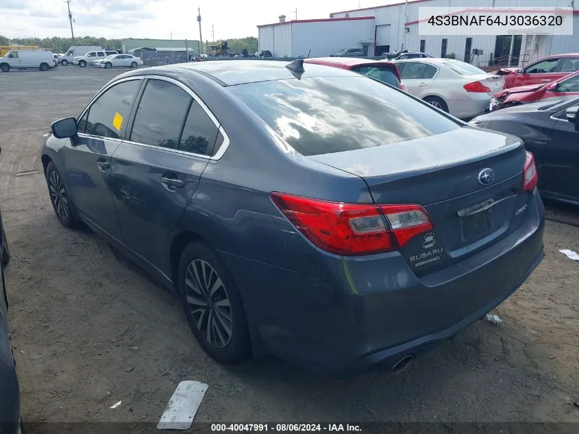 2018 Subaru Legacy 2.5I Premium VIN: 4S3BNAF64J3036320 Lot: 40047991