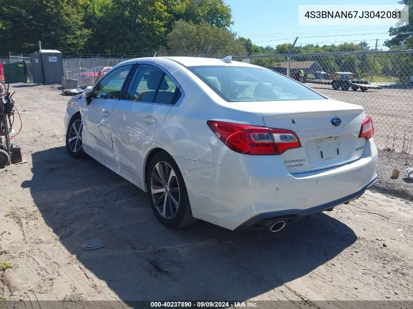 2018 Subaru Legacy 2.5I Limited VIN: 4S3BNAN67J3042081 Lot: 40237890