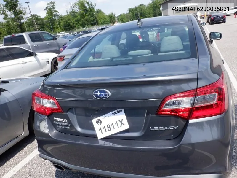 2018 Subaru Legacy 2.5I Premium VIN: 4S3BNAF62J3035831 Lot: 40361347