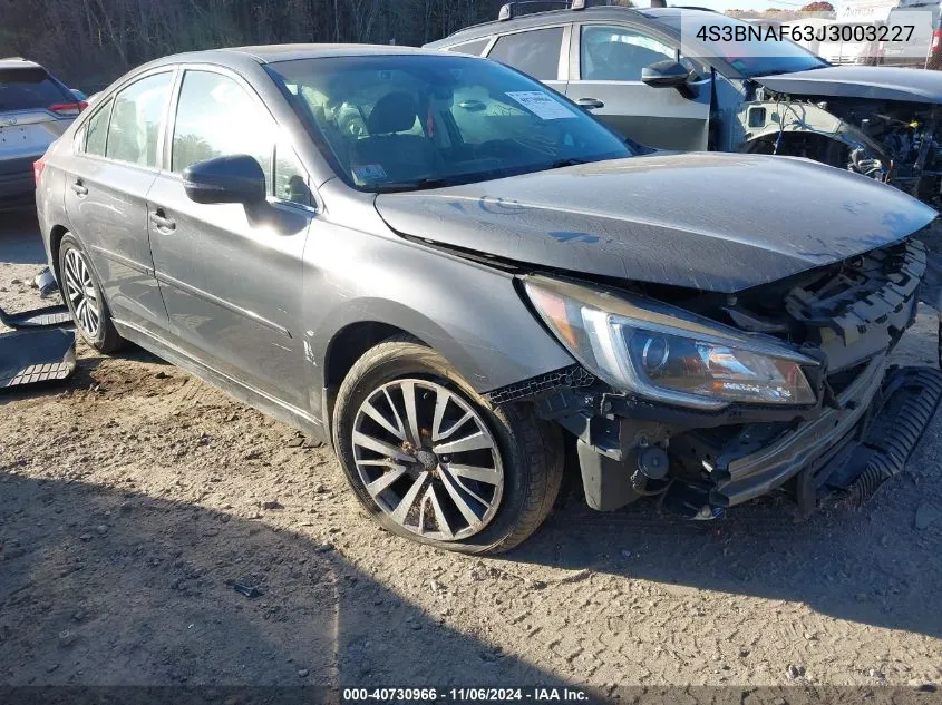 4S3BNAF63J3003227 2018 Subaru Legacy 2.5I Premium