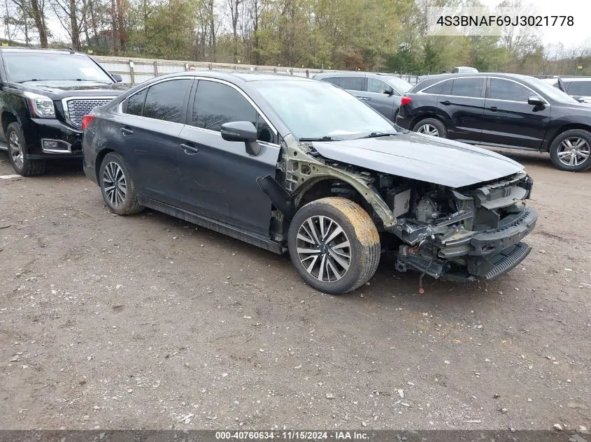 2018 Subaru Legacy 2.5I Premium VIN: 4S3BNAF69J3021778 Lot: 40760634