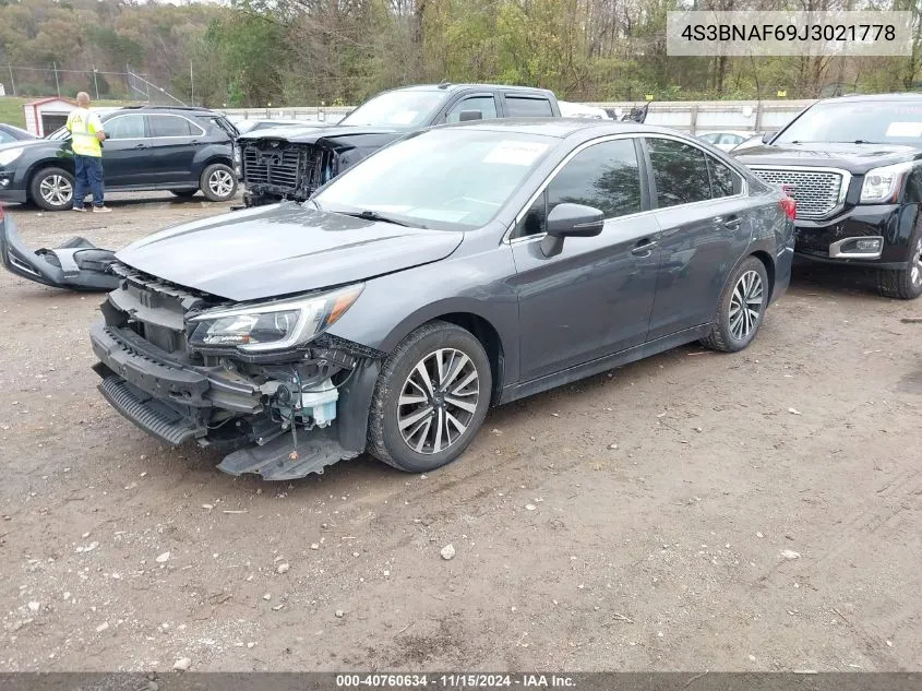 2018 Subaru Legacy 2.5I Premium VIN: 4S3BNAF69J3021778 Lot: 40760634