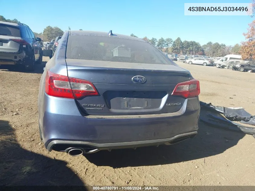 2018 Subaru Legacy 2.5I Premium VIN: 4S3BNAD65J3034496 Lot: 40780791