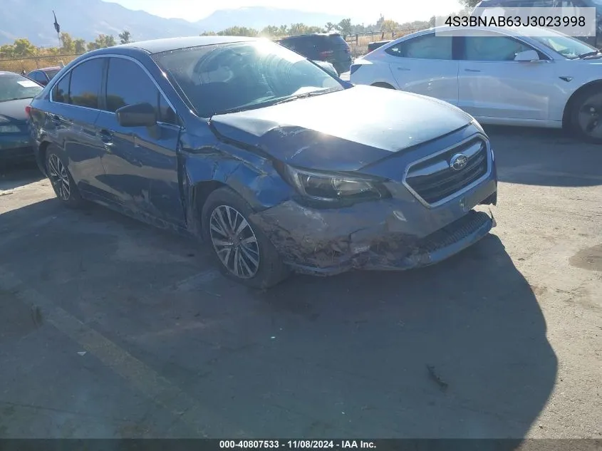 2018 Subaru Legacy 2.5I VIN: 4S3BNAB63J3023998 Lot: 40807533