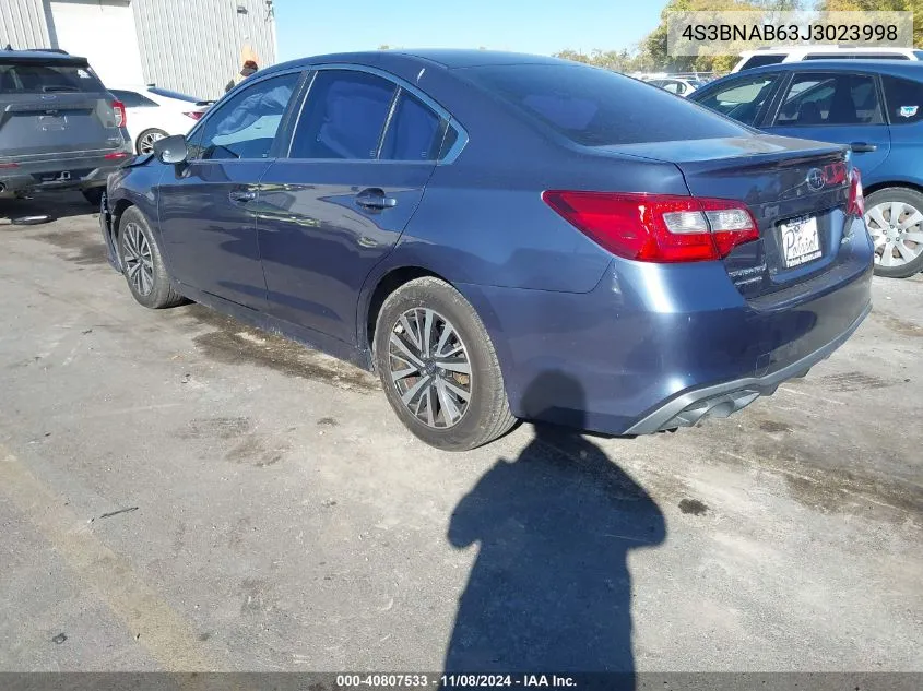 2018 Subaru Legacy 2.5I VIN: 4S3BNAB63J3023998 Lot: 40807533