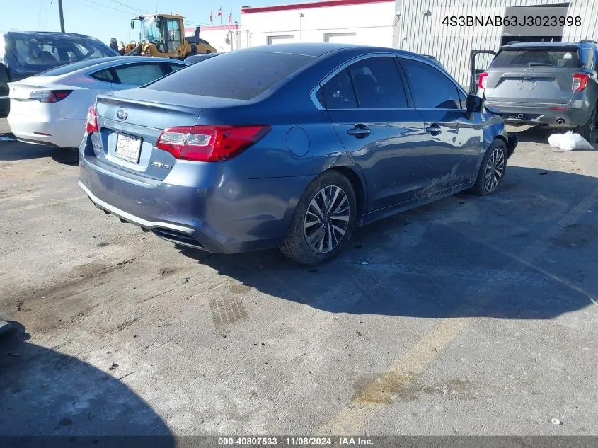 2018 Subaru Legacy 2.5I VIN: 4S3BNAB63J3023998 Lot: 40807533