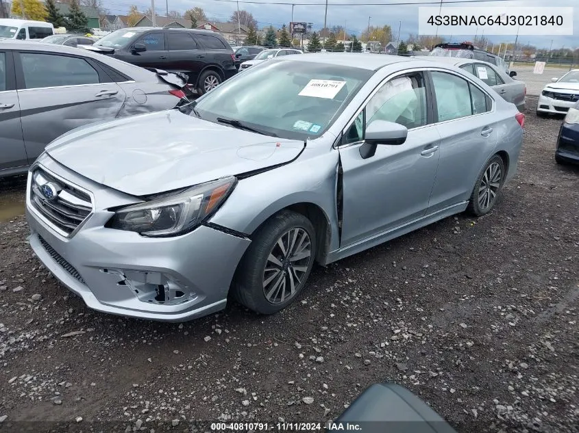 2018 Subaru Legacy 2.5I Premium VIN: 4S3BNAC64J3021840 Lot: 40810791