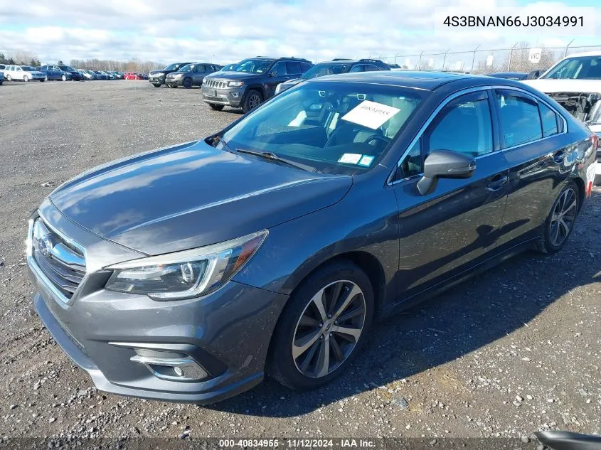 2018 Subaru Legacy 2.5I Limited VIN: 4S3BNAN66J3034991 Lot: 40834955