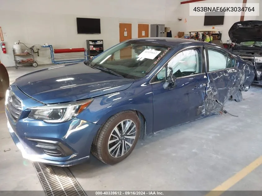 4S3BNAF66K3034764 2019 Subaru Legacy 2.5I Premium