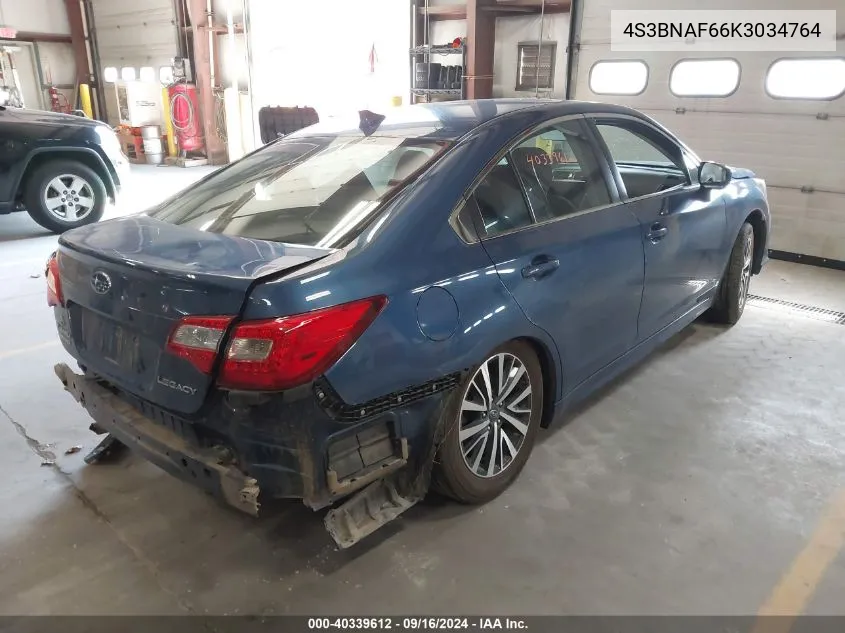 2019 Subaru Legacy 2.5I Premium VIN: 4S3BNAF66K3034764 Lot: 40339612