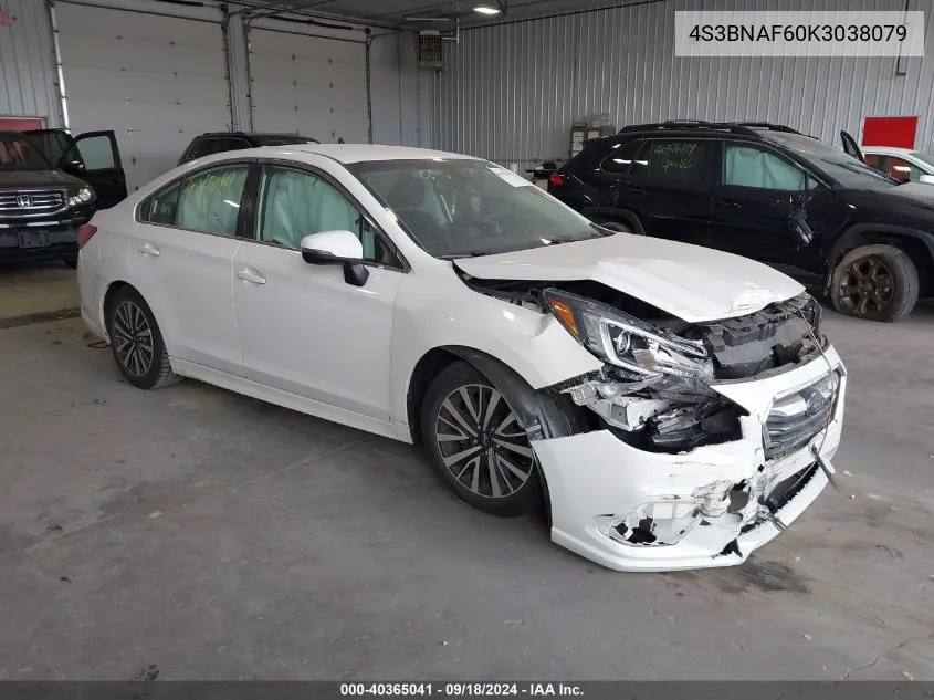 4S3BNAF60K3038079 2019 Subaru Legacy 2.5I Premium