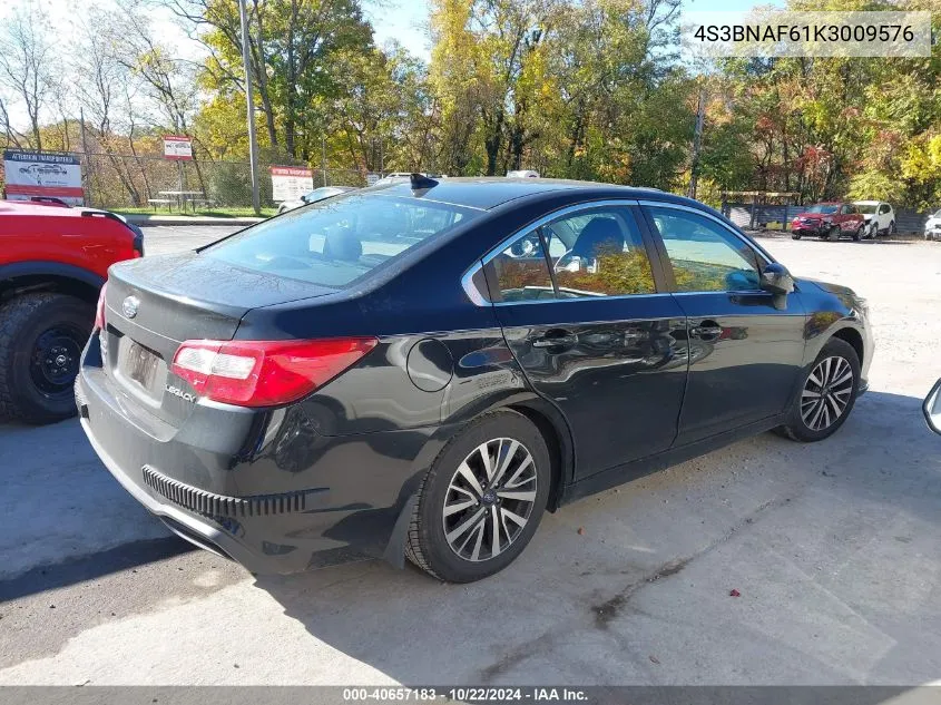 2019 Subaru Legacy 2.5I Premium VIN: 4S3BNAF61K3009576 Lot: 40657183