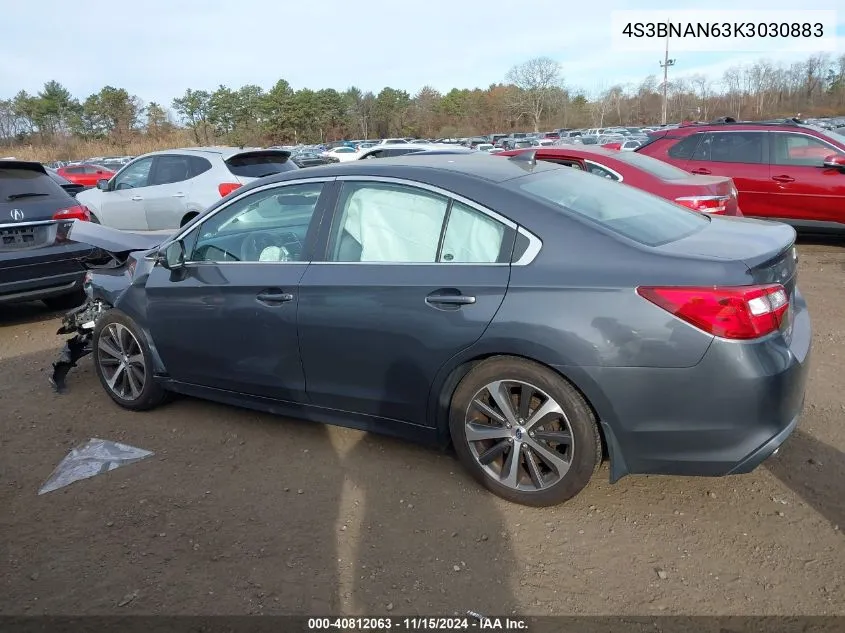 2019 Subaru Legacy 2.5I Limited VIN: 4S3BNAN63K3030883 Lot: 40812063