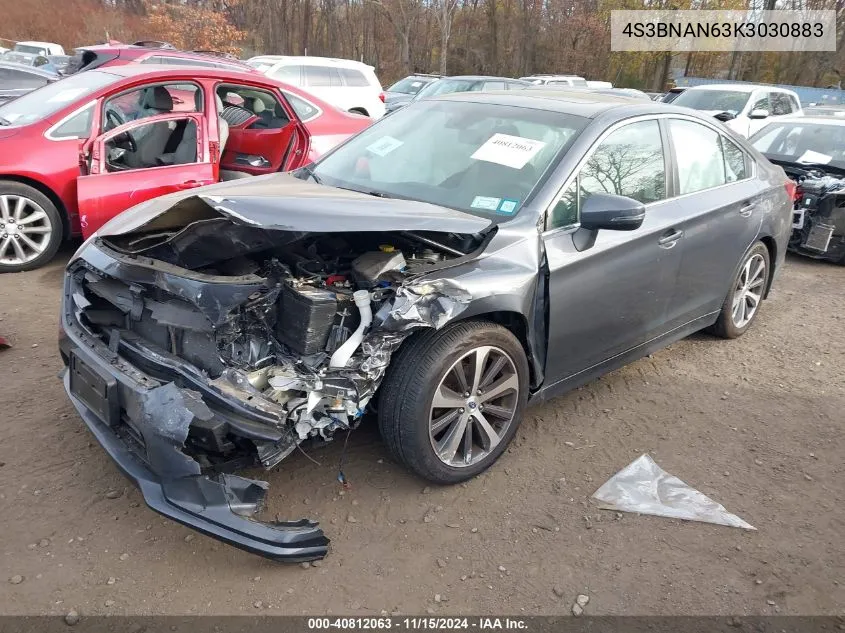 2019 Subaru Legacy 2.5I Limited VIN: 4S3BNAN63K3030883 Lot: 40812063