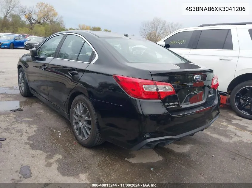 2019 Subaru Legacy 2.5I VIN: 4S3BNAB6XK3041206 Lot: 40813244