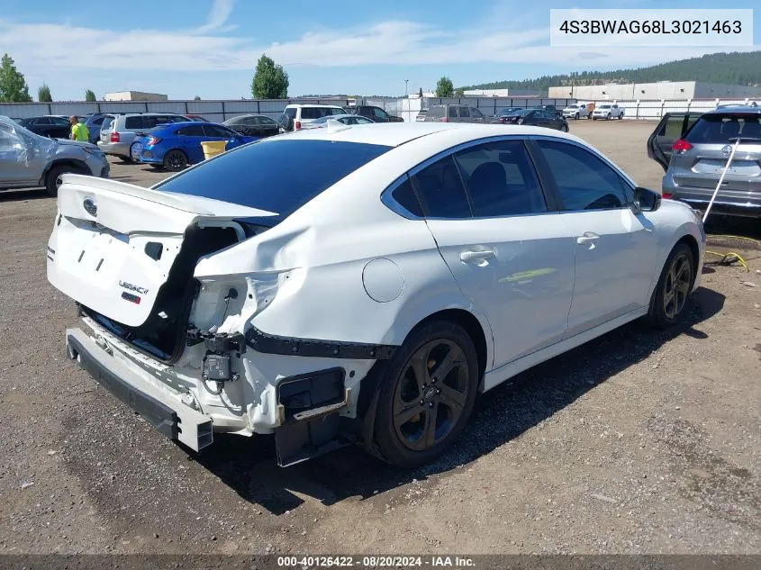 2020 Subaru Legacy Sport VIN: 4S3BWAG68L3021463 Lot: 40126422