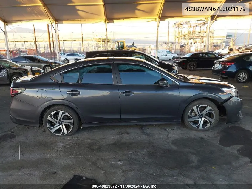 2020 Subaru Legacy Limited VIN: 4S3BWAN67L3021179 Lot: 40829672