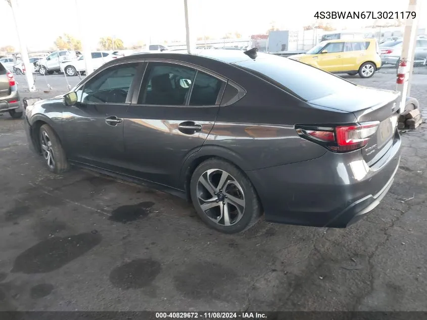 2020 Subaru Legacy Limited VIN: 4S3BWAN67L3021179 Lot: 40829672