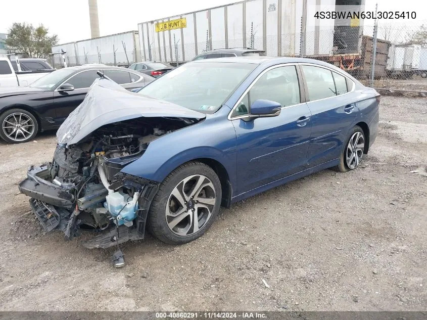 2020 Subaru Legacy Limited VIN: 4S3BWAN63L3025410 Lot: 40860291