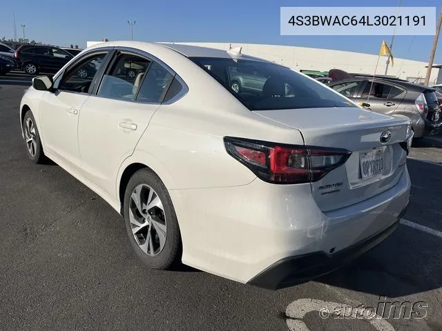 2020 Subaru Legacy Premium VIN: 4S3BWAC64L3021191 Lot: 40913522