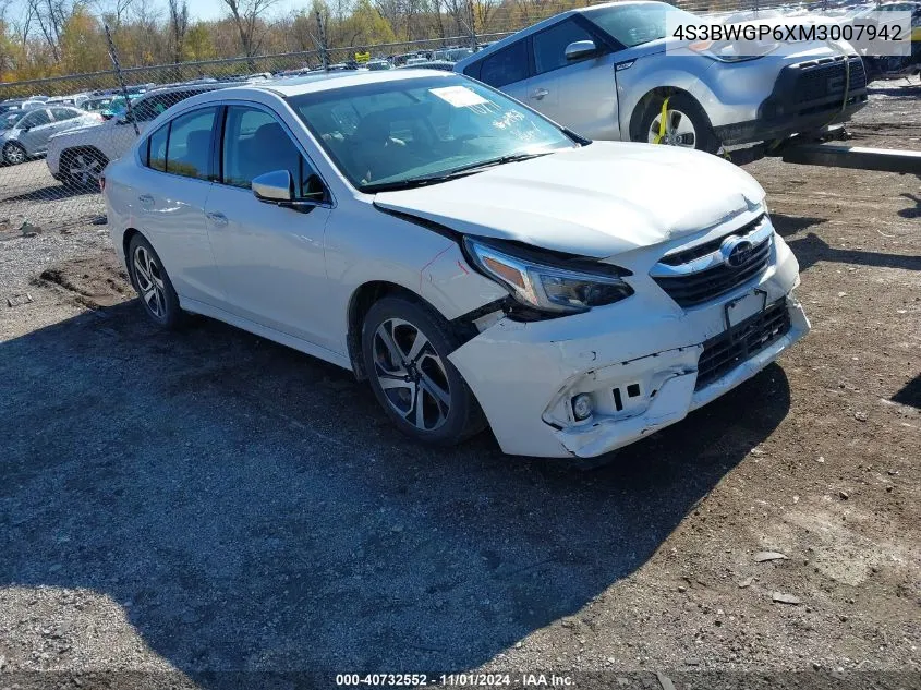 2021 Subaru Legacy Touring Xt VIN: 4S3BWGP6XM3007942 Lot: 40732552