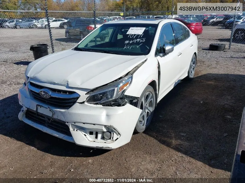 2021 Subaru Legacy Touring Xt VIN: 4S3BWGP6XM3007942 Lot: 40732552